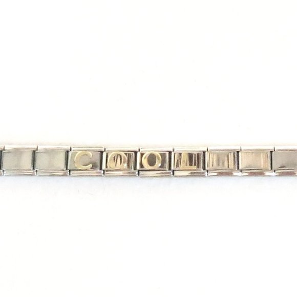 Vintage Ryry Firenze Stainless Steel Unisex Thin Style Stretch Bracelet "COOL" - Picture 6 of 9